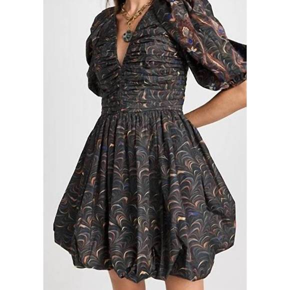 NEW ULLA JOHNSON gwen dress in obsidian - Picture 2 of 3